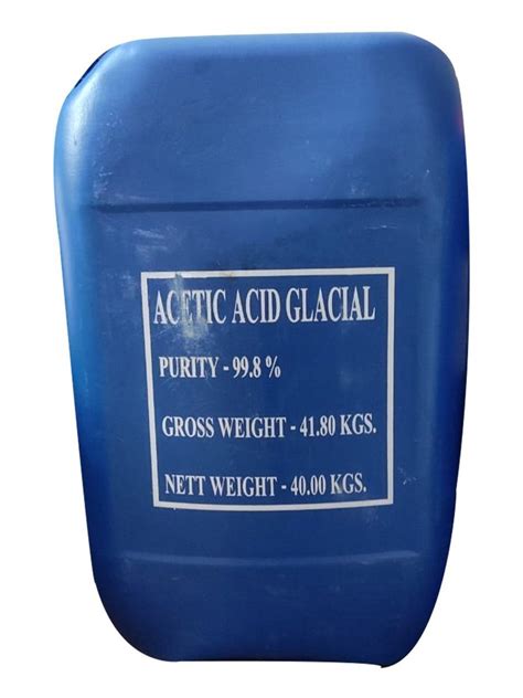 White Glacial Acetic Acid Food Grade Packaging Size 50 Kg Jar At Rs