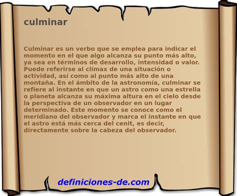 O Que Significa Culminar - Significado de «culminar»