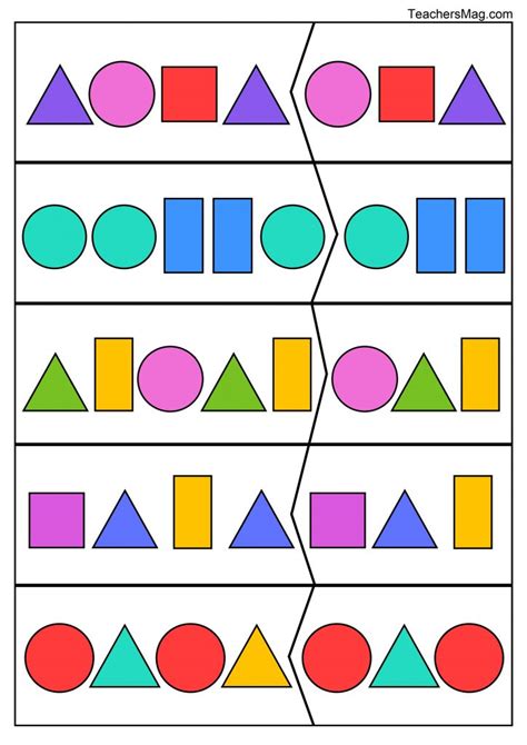 Shape patterns. TeachersMag.com