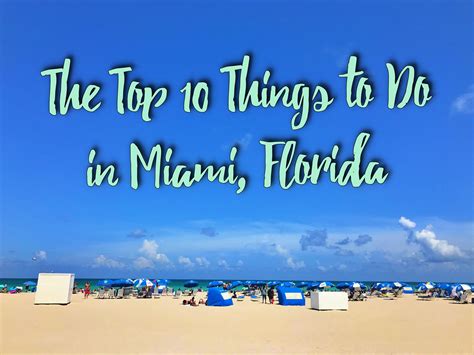The Top 10 Things to Do in Miami, Florida. | Things to do, Miami