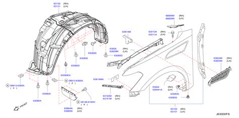 Infiniti Q Bas Duct Fdr Duct Fender Right Front Wagon