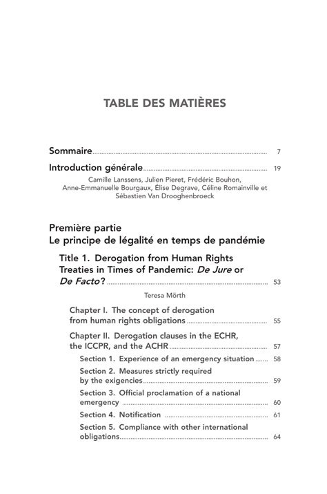 Pdf Les Droits Humains En Temps De Pand Mie Perspectives