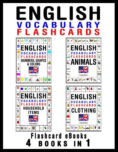 English Vocabulary Flashcards - 4 books in 1 (Flashcard eBooks ...