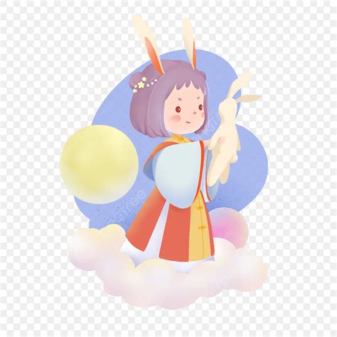 Mid Autumn Rabbit Hd Transparent Mid Autumn Second Element Cute