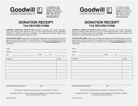 Free Salvation Army Donation Receipt Template Download 14 Awesome ...