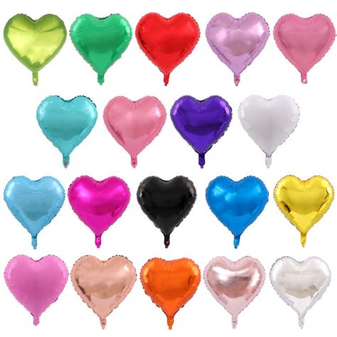 Inch Red Heart Balloon Love Red Heart Shaped Aluminum Foil Balloons