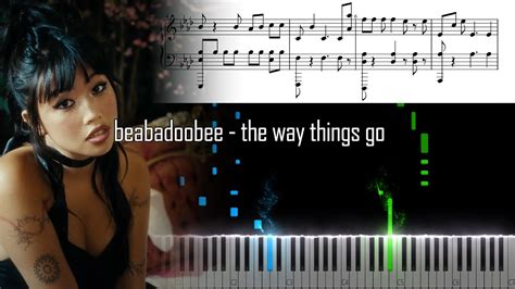 Beabadoobee The Way Things Go Piano Tutorial Free Download Sheet Music And Midi Youtube