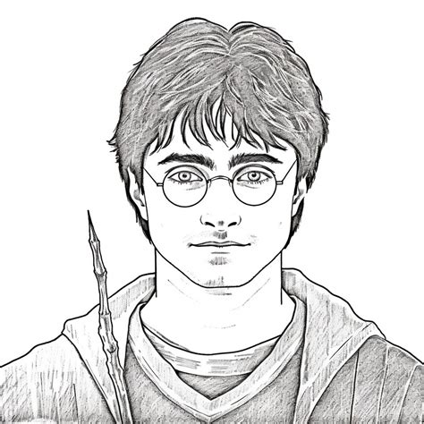 Colorear Harry Potter Daniel Radcliffe 03 De Harry Potter