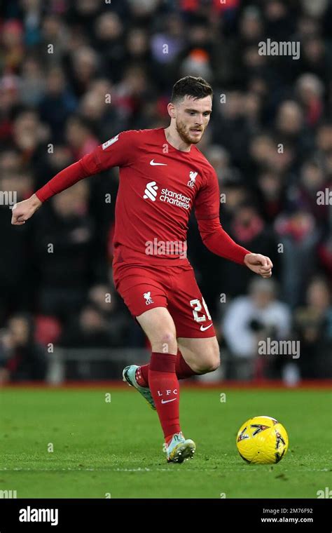 Liverpool, UK. 7th Jan, 2023. Andrew Robertson of Liverpool during the ...