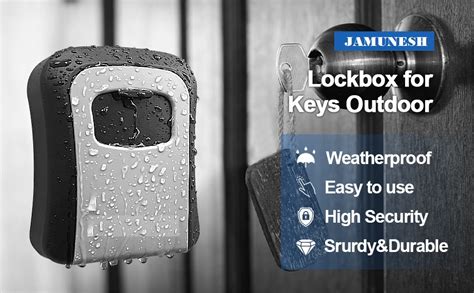 Ttrwin Key Lock Box Key Safe Box Wall Mounted 4 Digit Weather Resistant