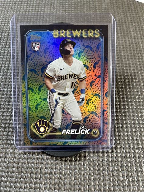 Sal Frelick RC 2024 Topps Series 1 Umbrella Foil Parallel 6 10 Brewers