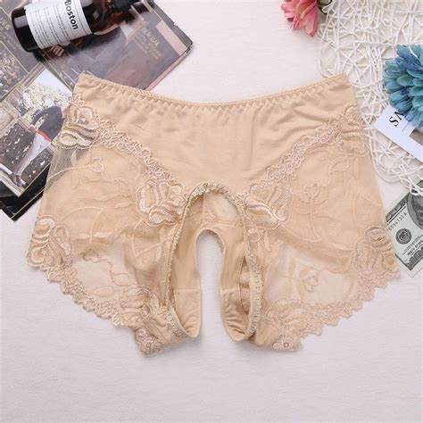 Mens Bikini Underwear Sissy See Though Sheer Lace High Waisted Briefs Gay Sexy Underpants Girly