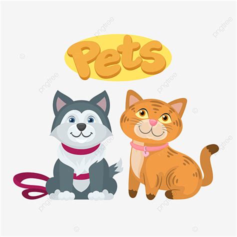 Pets Character Clipart Vector, Pets Character Cat And Dog, Pet, Dog, Cat PNG Image For Free Download