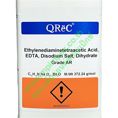 Q RëC EDTA DISODIUM SALT DIHYDRATE 99 500 กรม 1 กโลกรม M P