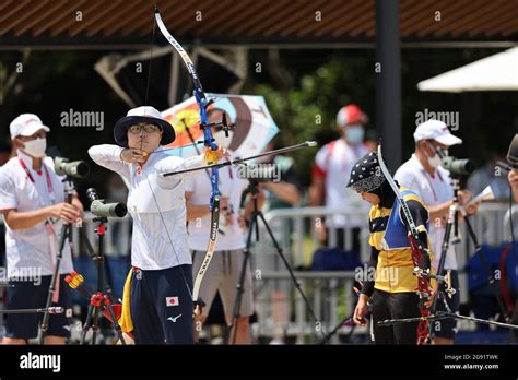 Tokyo Japan 23rd July 2021 Ren Hayakawa Jpn Archery Womens Individual Ranking Round