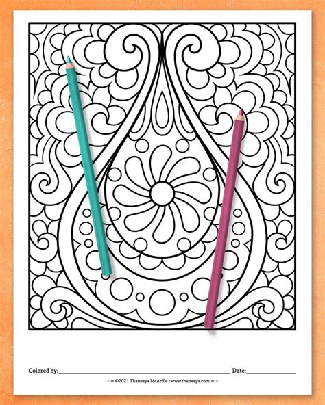 Easy Abstract Coloring Pages Printable Coloring Pages For Adults