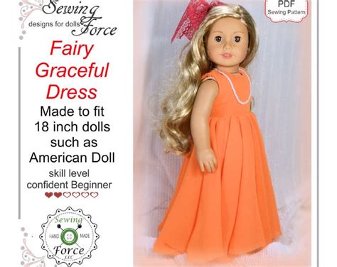 Pdf Sewing Pattern For 18 Inch Doll Clothes Pattern Fairy Gracefull