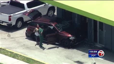 1 Hospitalized After Suv Hits Car Slams Into Sw Miami Dade Restaurant