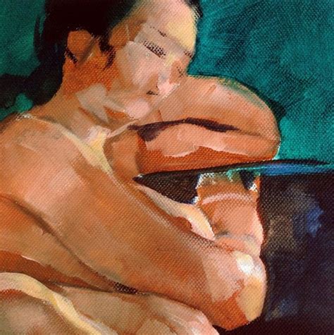 Black Sofa Nude Acrylic Painting By Ian Coleman Artfinder