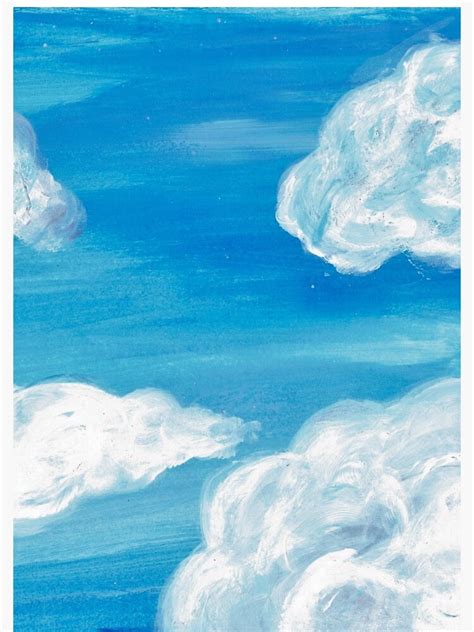 Hand Painted Art Sky And Clouds Spiral Notebook By Komorebi Shop