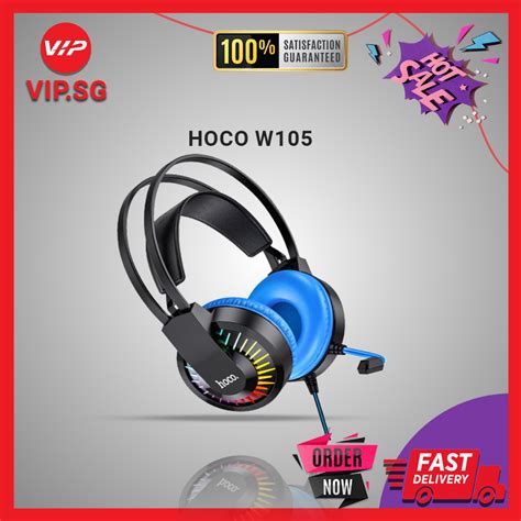 Hoco W105 Joyful, gaming headphones with mic, 40mm speaker, USB + 3.5mm ...