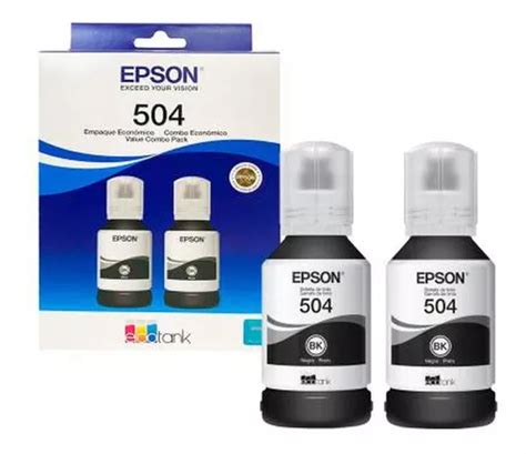 Botellas De Tinta Epson Negro T504 2 Pzas Meses Sin Intereses