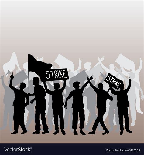 Workers Strike Royalty Free Vector Image Vectorstock