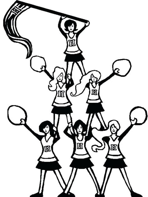 Cheerleader Megaphone Coloring Pages At Getdrawings Free Download