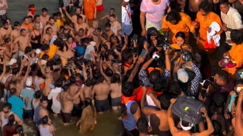 Throngs Of Naked Men Shocking Video Shows Katrina Kaif Being Mobbed While Taking Holy Dip