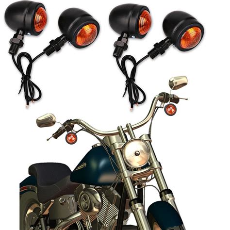 4pcs Led Bullet Turn Signal Motorcycle Led Black Bullet Turn Signals