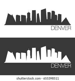 Denver Skyline Silhouette Abstract Design City Stock Vector (Royalty ...