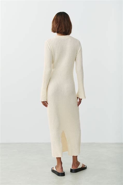 Knitted Rib Dress Gina Tricot