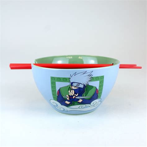 Kakashi Naruto Shippuden 6 Ceramic Ramen Bowl With Chopsticks