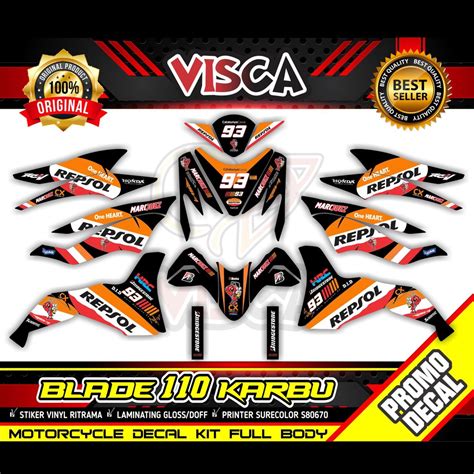 Jual Decal Blade Old Full Body Stiker Motor Blade Full Body