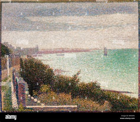 Georges Seurat Landscape Painting Grandcamp Evening 1885 Stock