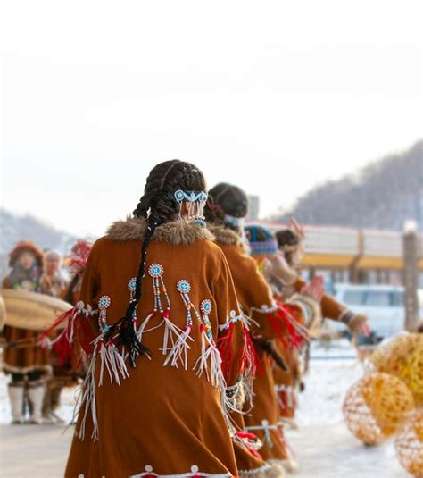 Premium Photo | Folk ensemble performance in dress of indigenous people ...