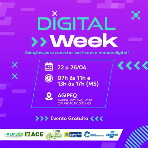 Participe Da Semana Digital Em Chapad O Do Sul Uma Oportunidade