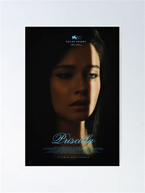 Poster for Sale avec l'œuvre « Priscilla film 2024 A24 » de l'artiste Dreamy Designs | Redbubble