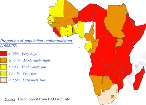 Starvation In Africa Map