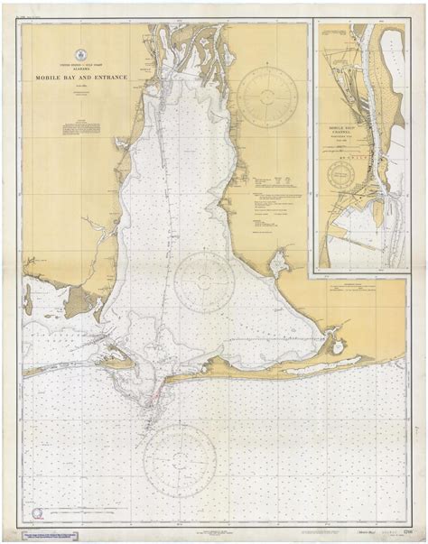 Mobile Bay Alabama - 1933 – Nautical Chart Prints