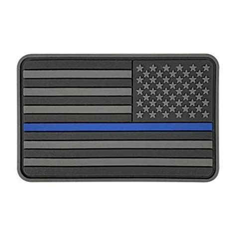 Morthome Us Flag Pvc Hook And Loop Rubber Patch Reverse Thin Blue Line