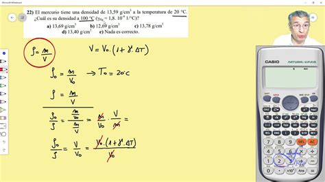 Hallar La Densidad Del Mercurio A C Dada Su Densidad A C Y Su