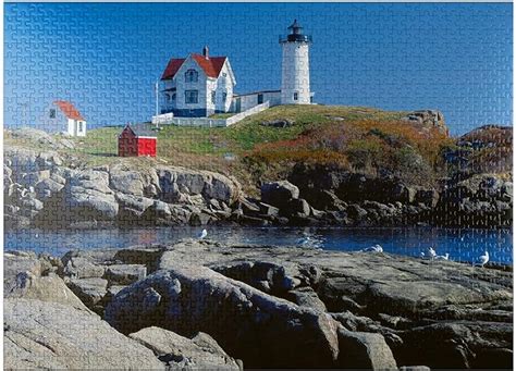 Amazon Nubble Lighthouse At Cape Neddick York Beach Maine Usa