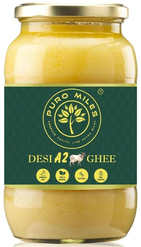 A2 Cow Ghee 500ml Glass Jar| Made with Desi Kankrej Cow Milk | Organic, Fresh , Pure & Natural ...