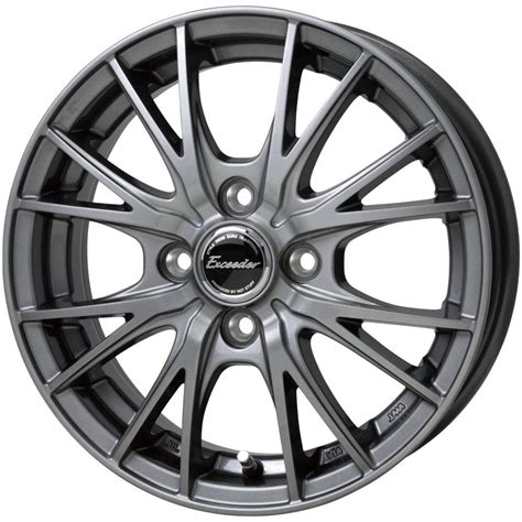 HOT STUFFホットスタッフ ホットスタッフエクシーダー E05II 14インチ 14x5 5J 4 100 INSET 45 ダークシルバー DS 1本 新品 アルミホイール