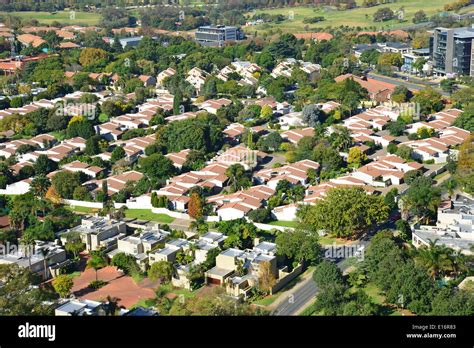 Aerial view of Sandton from Hyundai helium balloon, Sandton ...