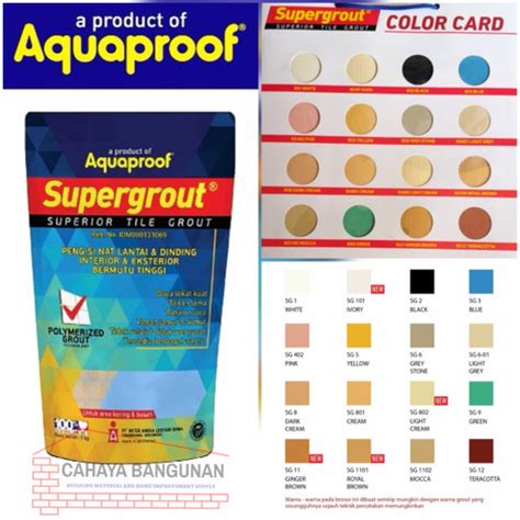 Jual Semen Nat Pengisi Naad Keramik Supergrout Aquaproof Tile Grout