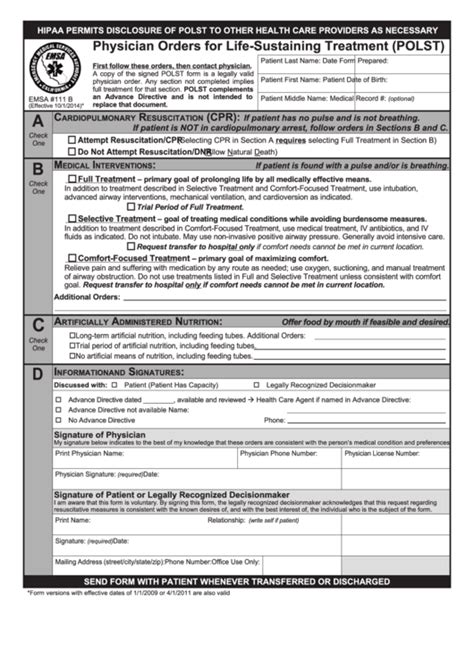 Printable Polst Form