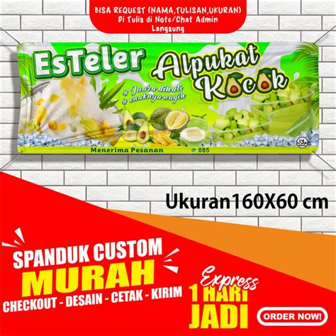 Jual Spanduk Banner Backdrop Alpukat Kocok Es Teler Cetak Spanduk