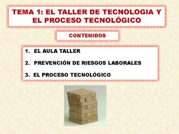 Ppt Tema El Taller De Tecnologia Y El Proceso Tecnol Powerpoint